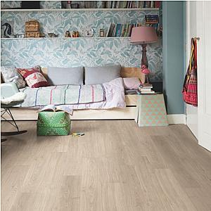 Ламинат Quick Step Perspective Доска дубовая светло-серая лакированная